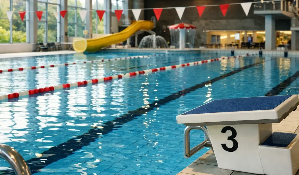 Website index Binnenzwembad in Kerkrade met banen en glijbaan