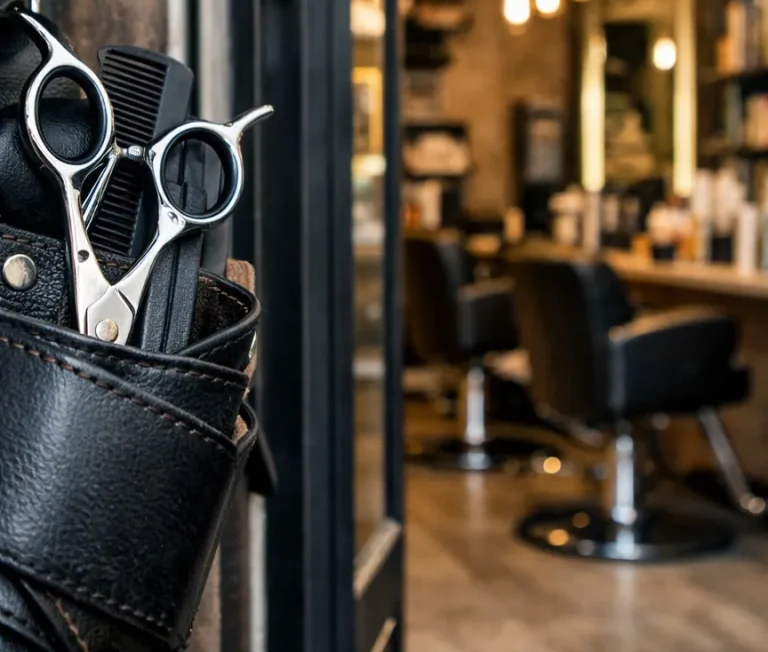 Moderne kapsalon in Kerkrade met kapstoel en spiegel interieur