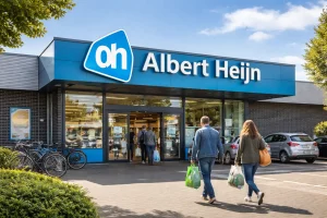 Bedrijven in Kerkrade Ingang van een Albert Heijn supermarkt in Kerkrade
